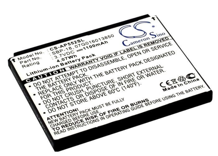 3.7V, Li-ion, 1100mAh, SmartPhone battery fits Asus, Sbp-18, P552v, P552w, 4.07Wh Mobile, SmartPhone Cameron Sino Technology Limited (Smartphone)