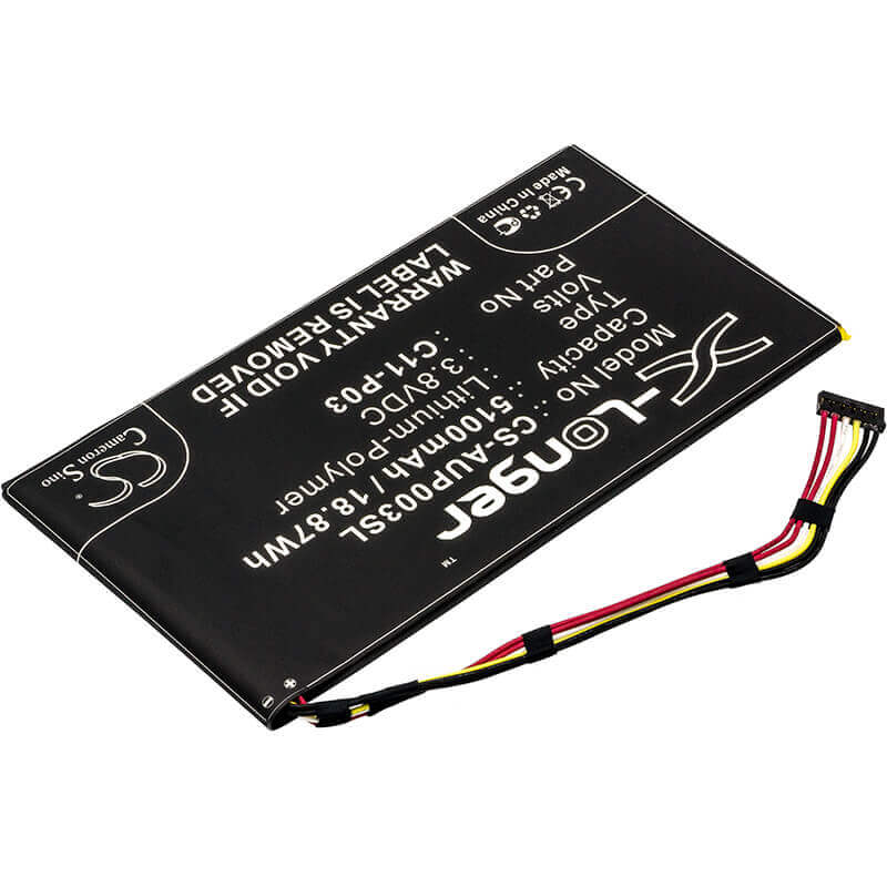 3.8V, Li-Polymer, 5100mAh, Tablet battery fits Asus, C11-p03, Padfone 2 (a68) Tablet, Padfone 2 Tablet, 18.87Wh Tablet Cameron Sino Technology Limited