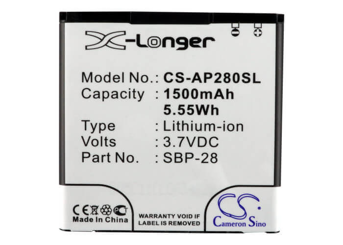 3.7V, Li-ion, 1500mAh, SmartPhone battery fits Asus, 0b110-00150000, A66, Padfone, 5.55Wh Mobile, SmartPhone Cameron Sino Technology Limited (Smartphone)