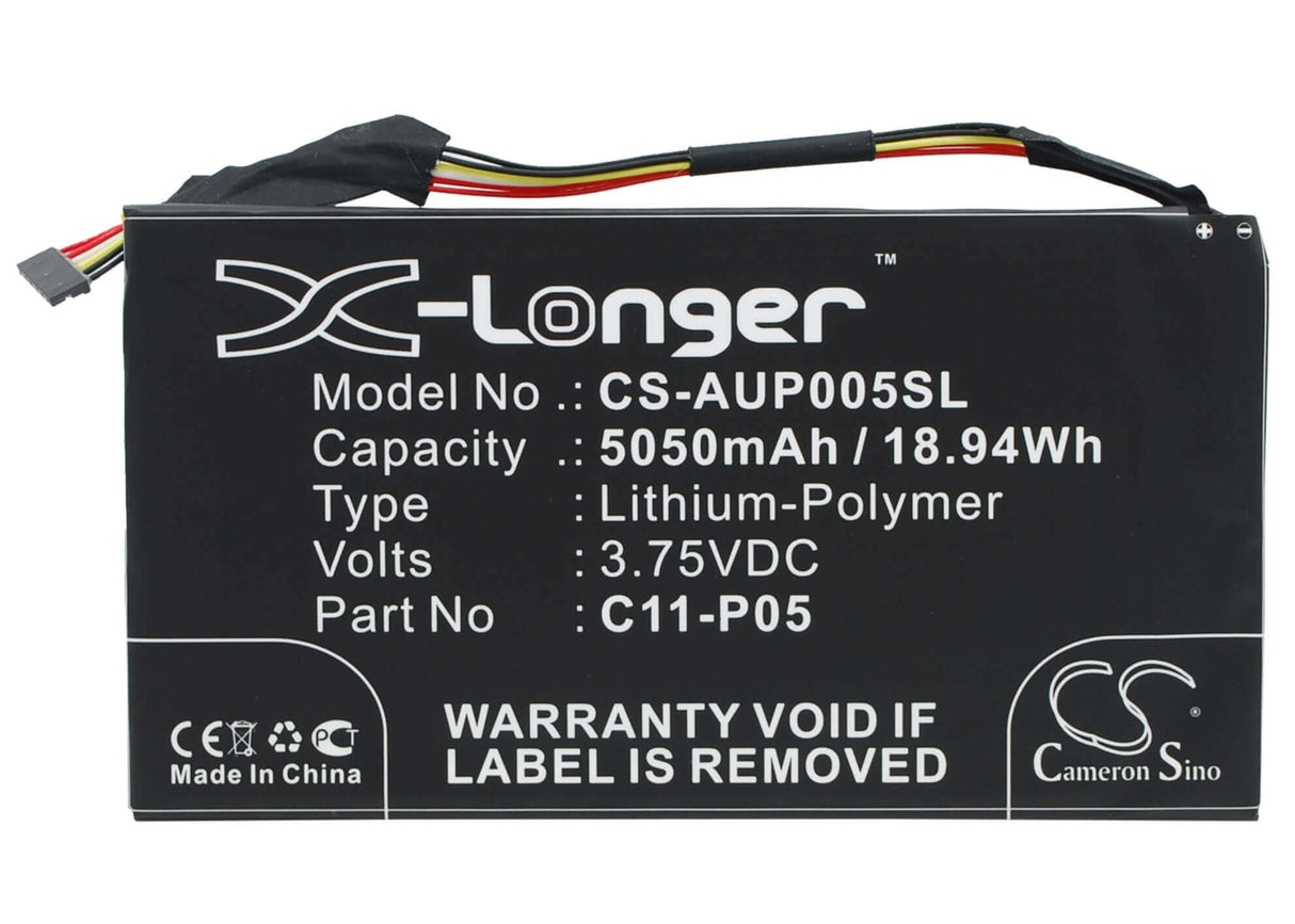 3.75V, Li-Polymer, 5050mAh, Tablet battery fits Asus, C11-p05, Padfone Infinity A80 10.1, Padfone Infinity A80 Tablet, 18.94Wh Tablet Cameron Sino Technology Limited