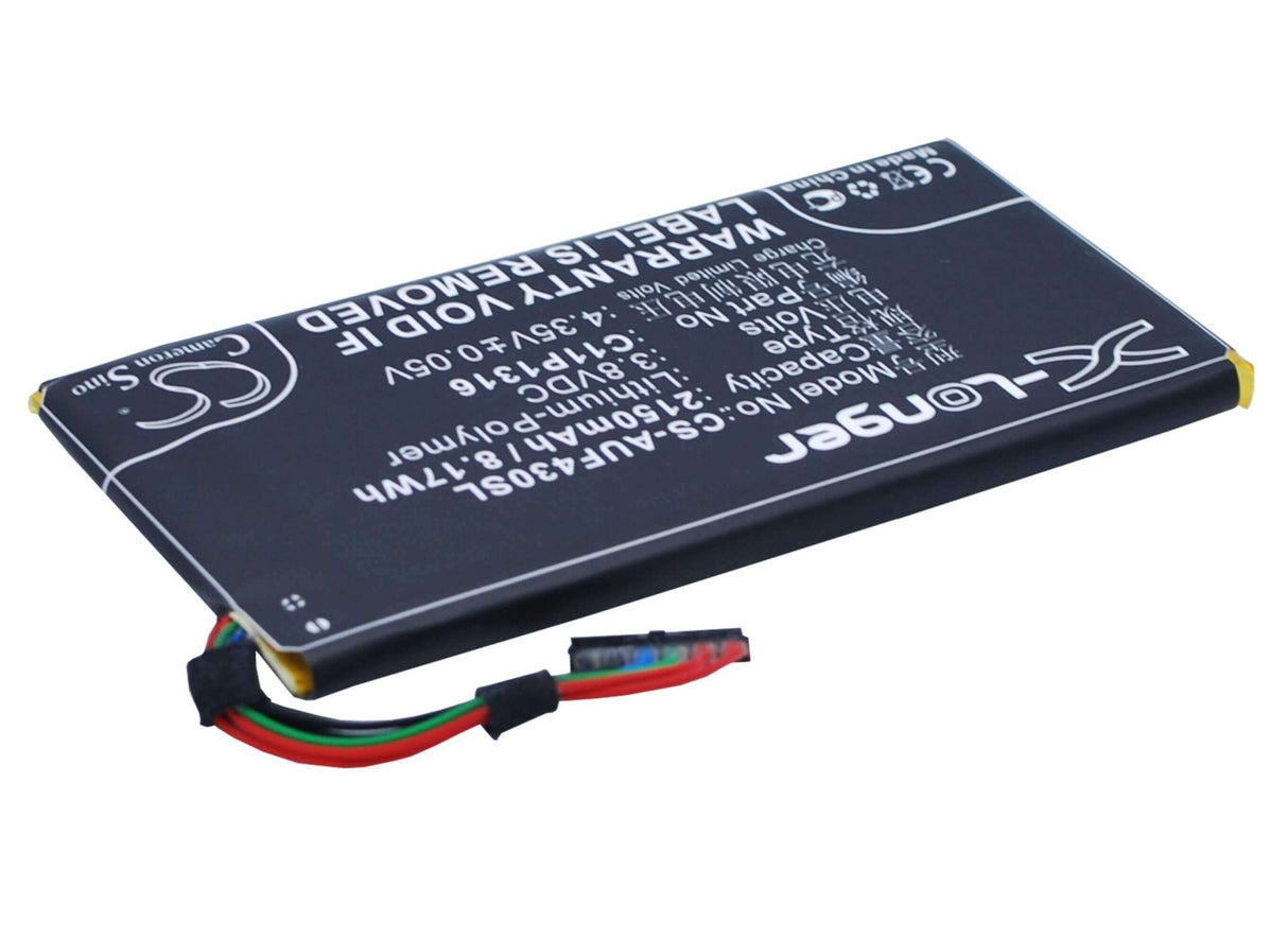 3.8V, Li-Polymer, 2150mAh, Tablet battery fits Asus, C11p1316, A11, Padfone Mini 4.3, 8.17Wh Tablet Cameron Sino Technology Limited