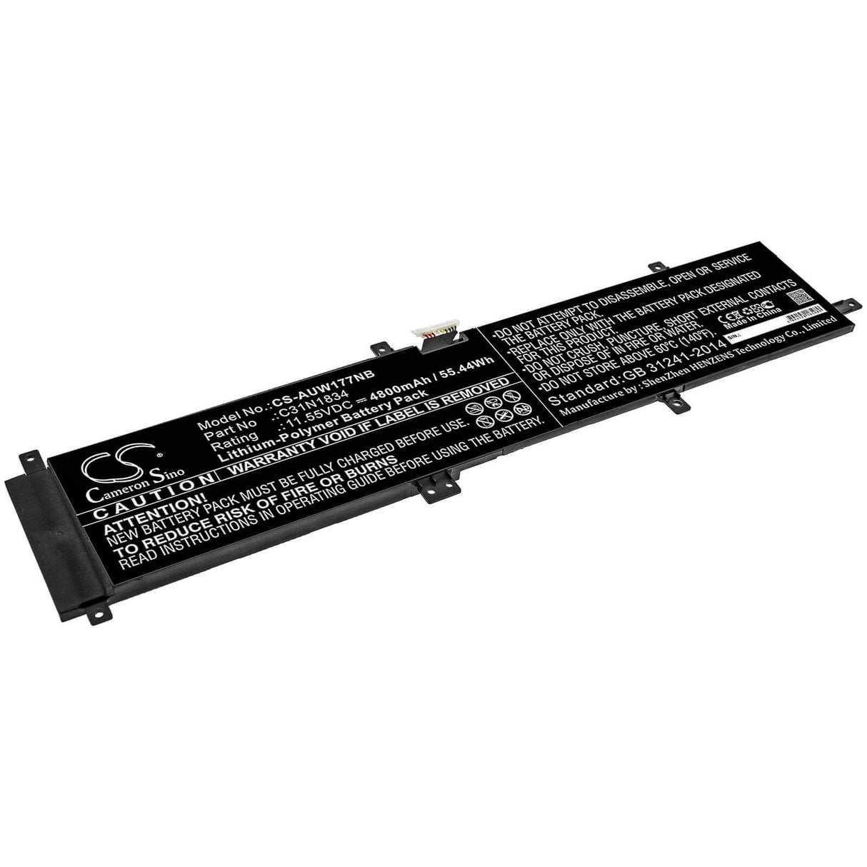 Battery For Asus, Proart Studiobook 17 H700gv, Proart Studiobook 17 W700g2t 11.55v, 4800mah - 55.44wh Notebook, Laptop Cameron Sino Technology Limited