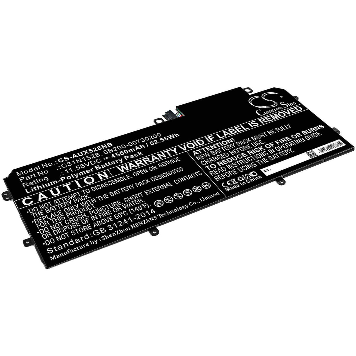 Battery For Asus, Q324ca, Ux360ca, Ux360ca-1a 11.55v, 4550mah - 52.55wh Notebook, Laptop Cameron Sino Technology Limited