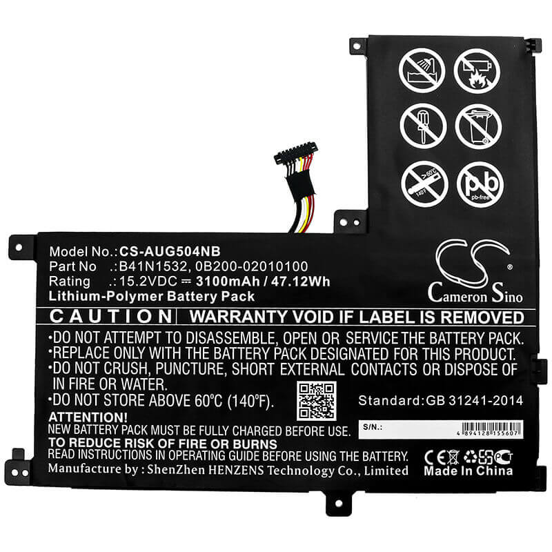 Battery For Asus, Q504u, Q504ua, Q504ua-bbi5t12 15.2v, 3100mah - 47.12wh Notebook, Laptop Cameron Sino Technology Limited