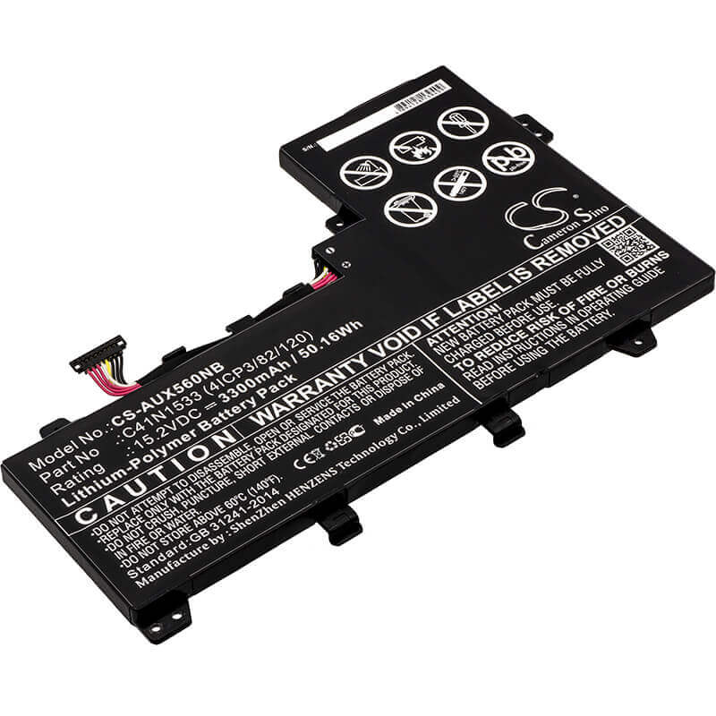 Battery For Asus, Q524u, Q524uq-bbi7t14, Q534u 15.2v, 3300mah - 50.16wh Notebook, Laptop Cameron Sino Technology Limited