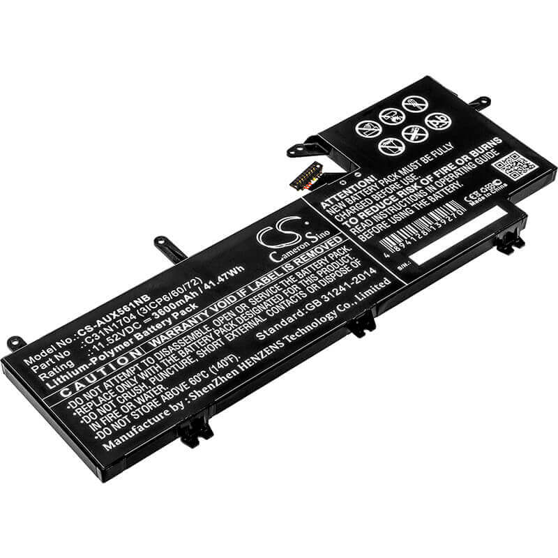 Battery For Asus, Q535u, Q535ud, Q535ud-bi7t11 11.52v, 3600mah - 41.47wh Notebook, Laptop Cameron Sino Technology Limited