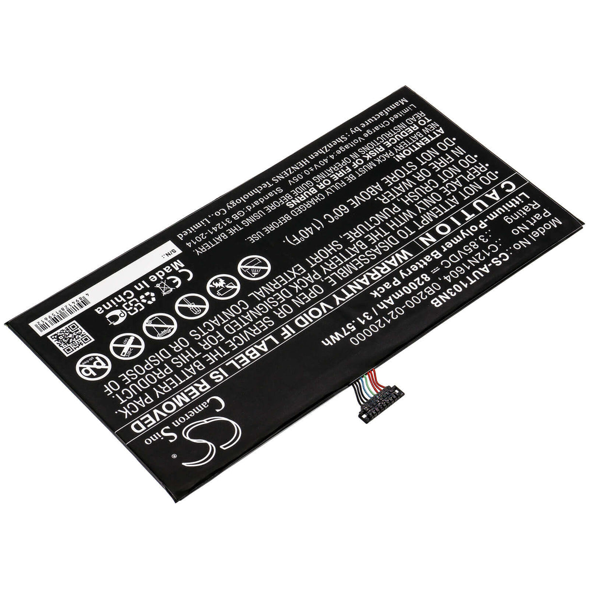 Battery For Asus, T101ha, T101ha-3d, T101ha-3e 3.85v, 8200mah - 31.57wh Batteries for Electronics Cameron Sino Technology Limited (Suspended)