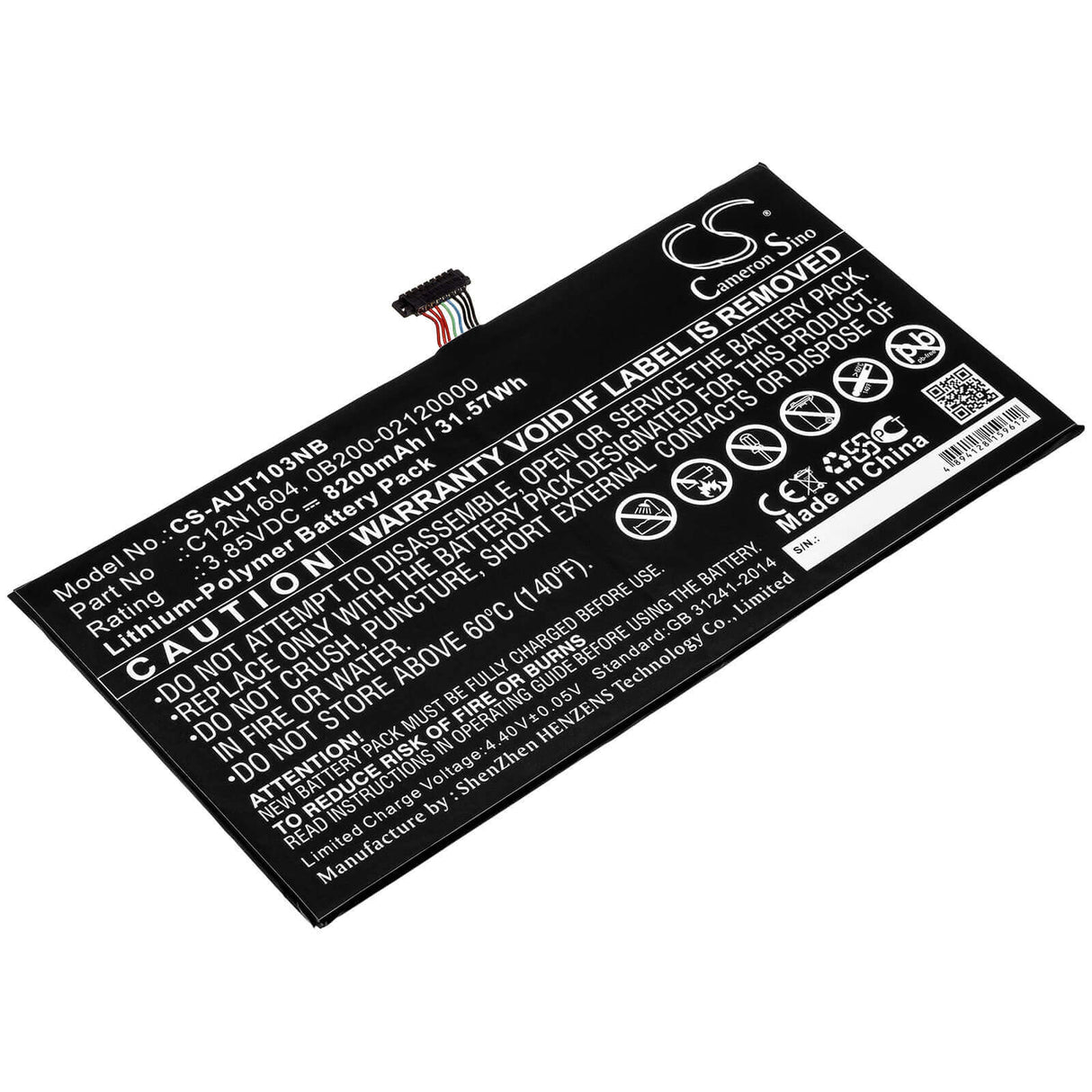 Battery For Asus, T101ha, T101ha-3d, T101ha-3e 3.85v, 8200mah - 31.57wh Batteries for Electronics Cameron Sino Technology Limited (Suspended)