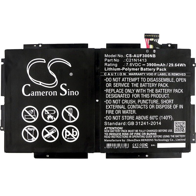 Battery For Asus, T300fa-dh12, T300fa-dh12t-ca, T300fa-fe001h 7.6v, 3900mah - 29.64wh Notebook, Laptop Cameron Sino Technology Limited
