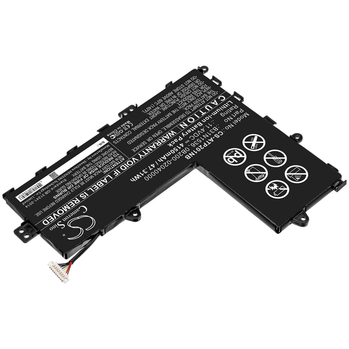 Battery For Asus, Tp201, Tp201sa, Tp201sa-3g 11.4v, 4150mah - 47.31wh Notebook, Laptop Cameron Sino Technology Limited