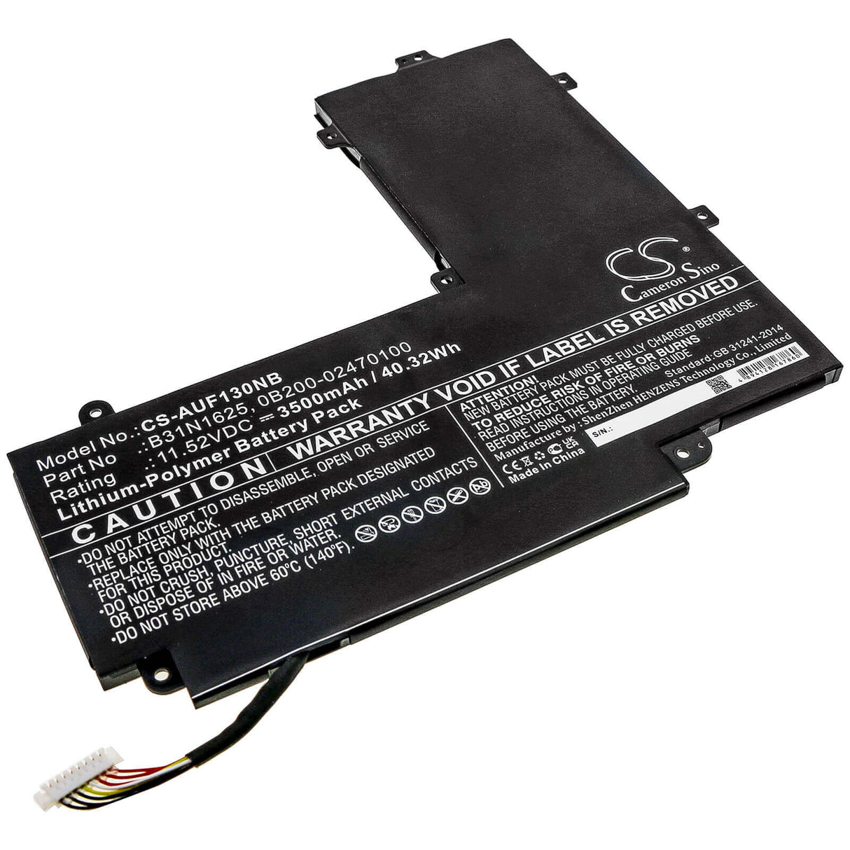 Battery For Asus, Tp203mah, Tp203mah-1e, Tp203mah-1g 11.52v, 3500mah - 40.32wh Notebook, Laptop Cameron Sino Technology Limited