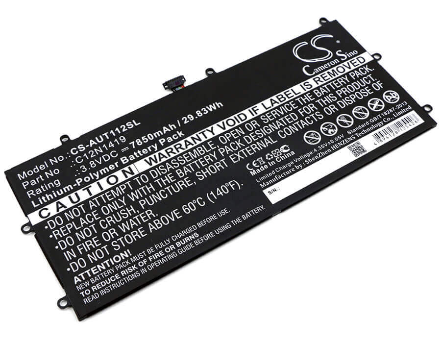 3.8V, Li-Polymer, 7850mAh, Tablet battery fits Asus, 0b200-01300200, Transformer Book T100 Chi, Transformer Book T100chi-fg003, 29.83Wh Tablet Cameron Sino Technology Limited