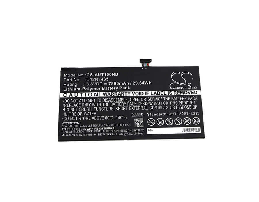 Battery For Asus, Transformer Book T100ha 3.8v, 7800mah - 29.64wh Notebook, Laptop Cameron Sino Technology Limited