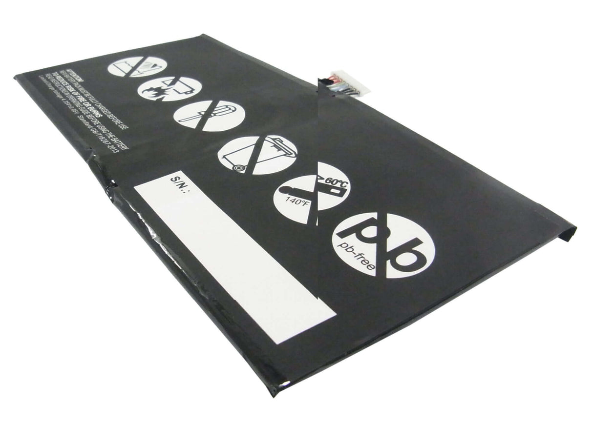 3.8V, Li-Polymer, 8150mAh, Tablet battery fits Asus, C12p1305, K00c, Tf701t, 30.97Wh Tablet Cameron Sino Technology Limited