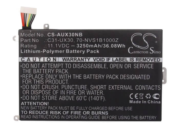 Battery For Asus Ux30ku, Ux30, Ux30ka 11.1v, 3250mah - 36.08wh Notebook, Laptop Cameron Sino Technology Limited