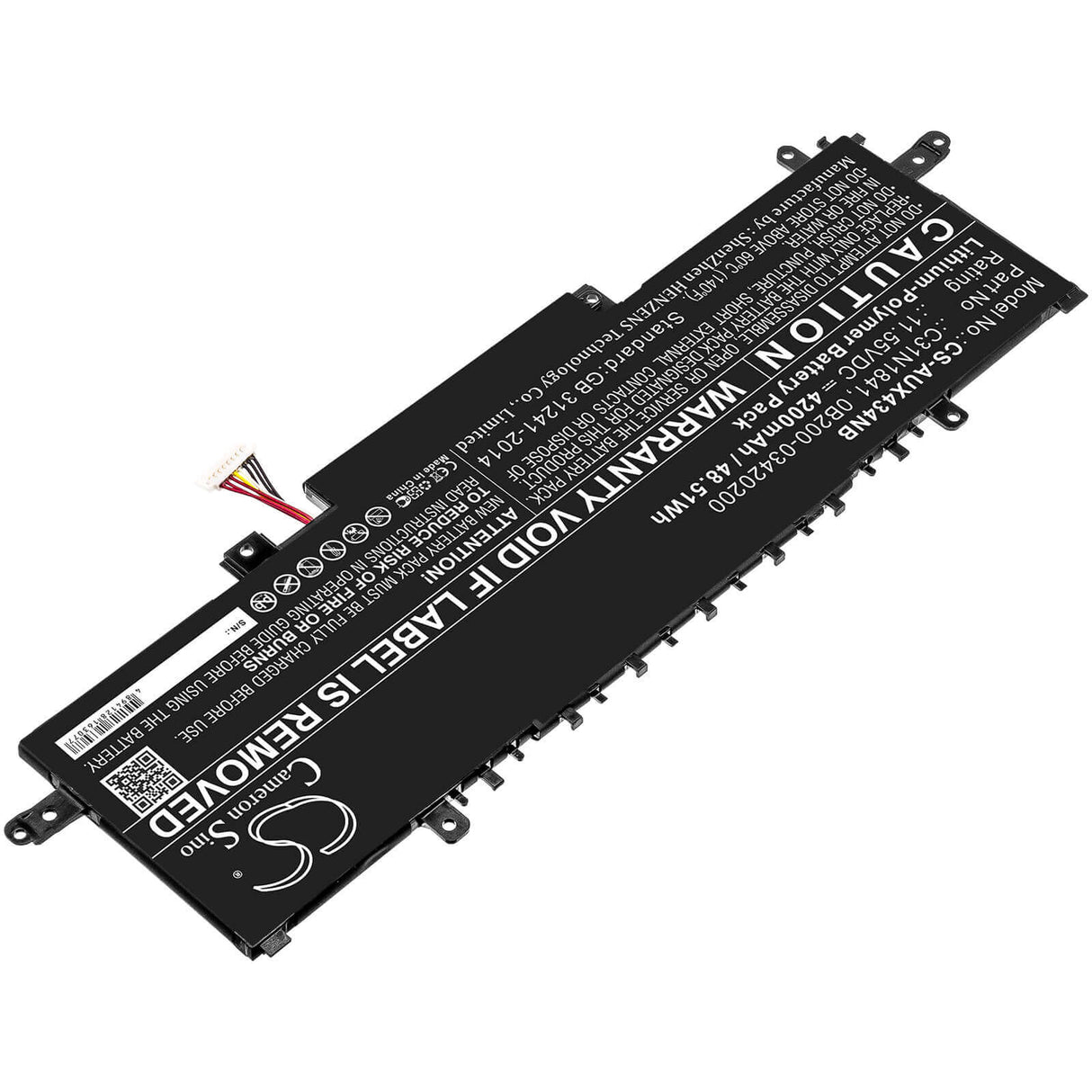 Battery For Asus, Ux334, Ux334fl-0043b8565u 11.55v, 4200mah - 48.51wh Notebook, Laptop Cameron Sino Technology Limited