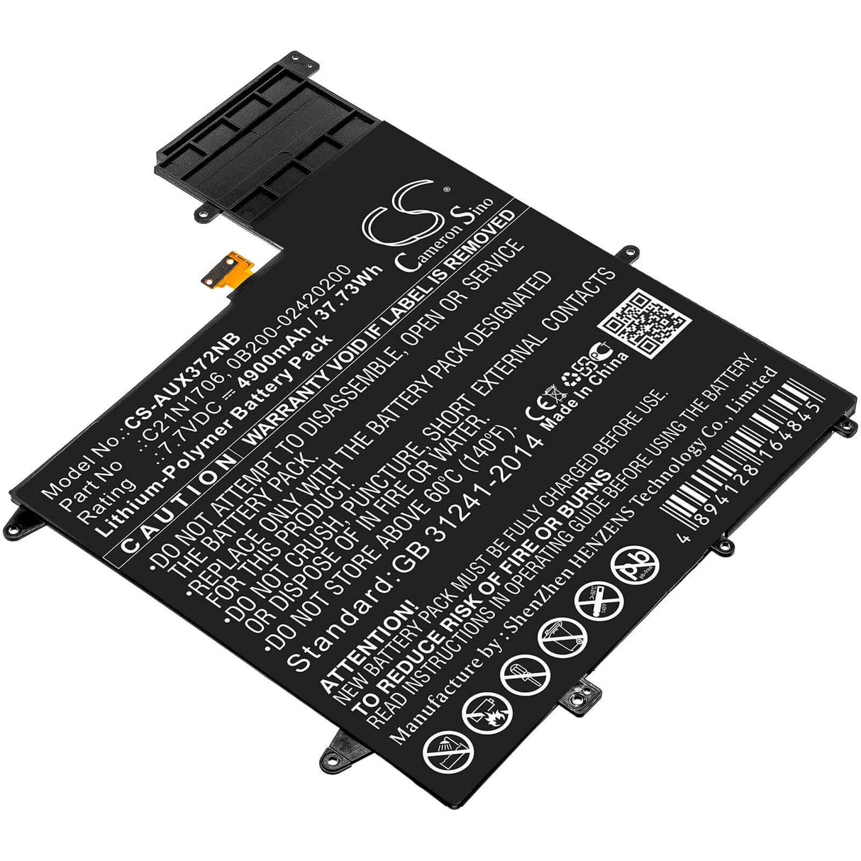 Battery For Asus, Ux370f, Ux370ua-0061a7500u, Ux370ua-c4058t 7.7v, 4900mah - 37.73wh Notebook, Laptop Cameron Sino Technology Limited