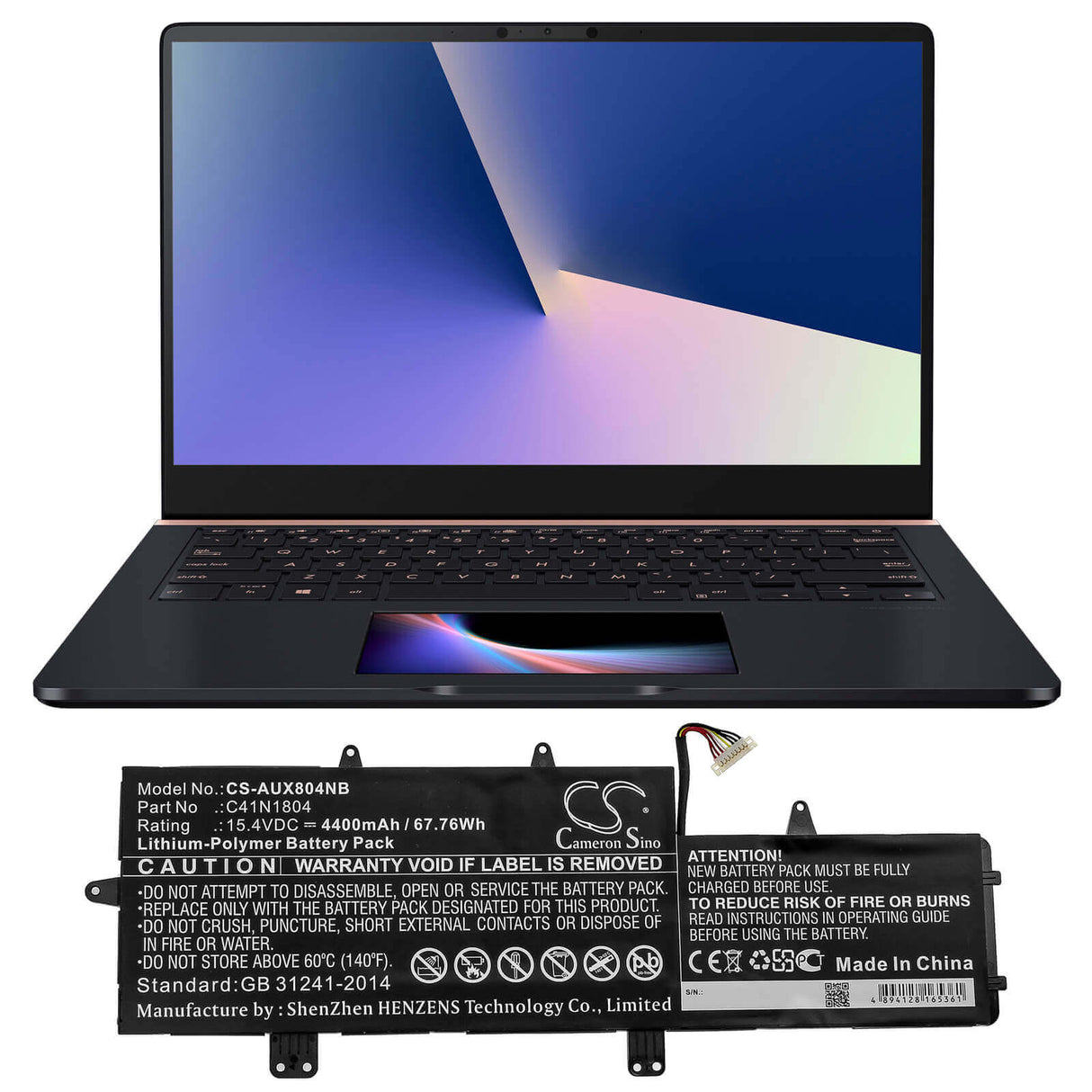 Battery For Asus, Ux450fd-1a, Ux450fd-be014t, Ux450fd-be023t 15.4v, 4400mah - 67.76wh Notebook, Laptop Cameron Sino Technology Limited