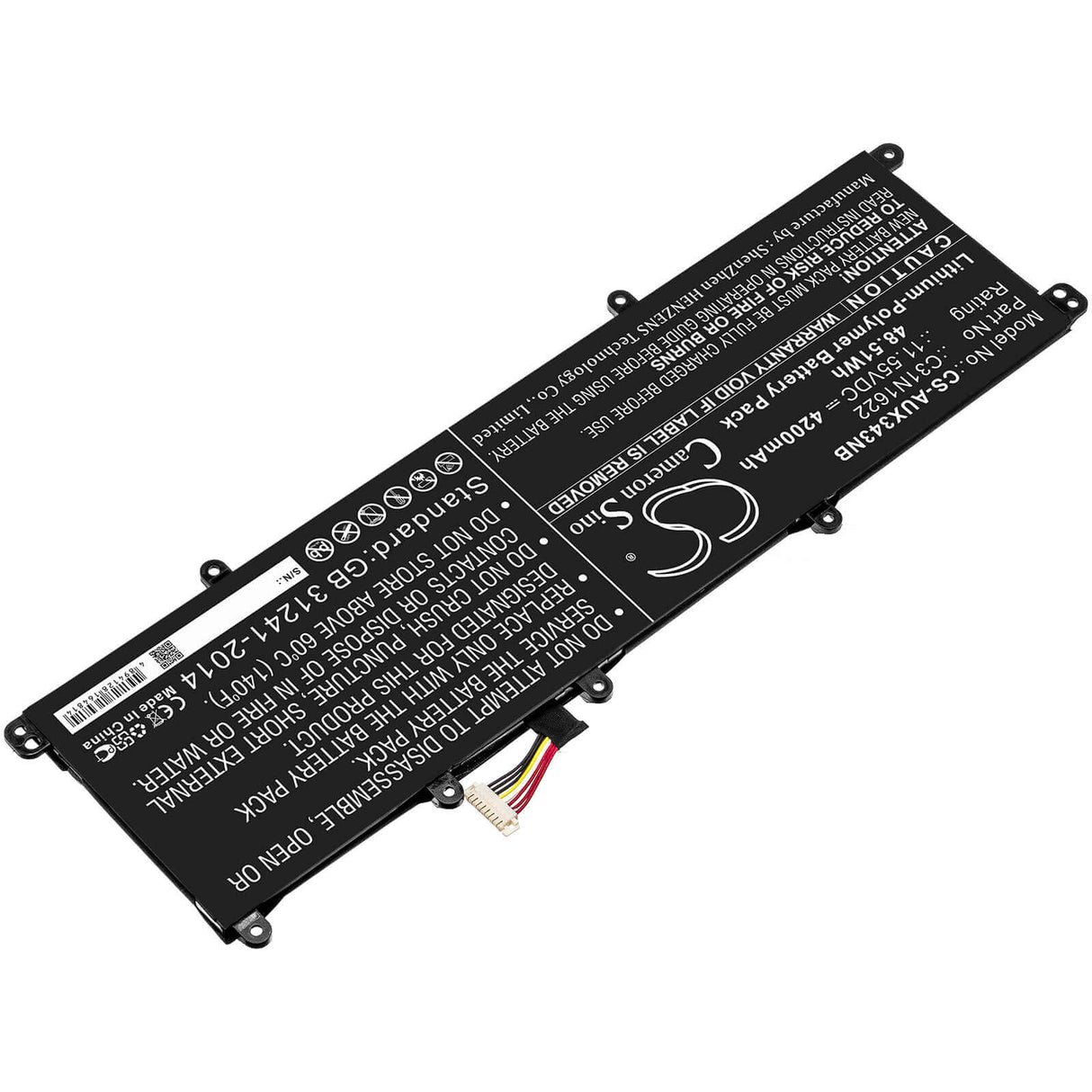 Battery For Asus, Ux530, Ux530uq, Ux530uq-0021a7200u 11.55v, 4200mah - 48.51wh Notebook, Laptop Cameron Sino Technology Limited