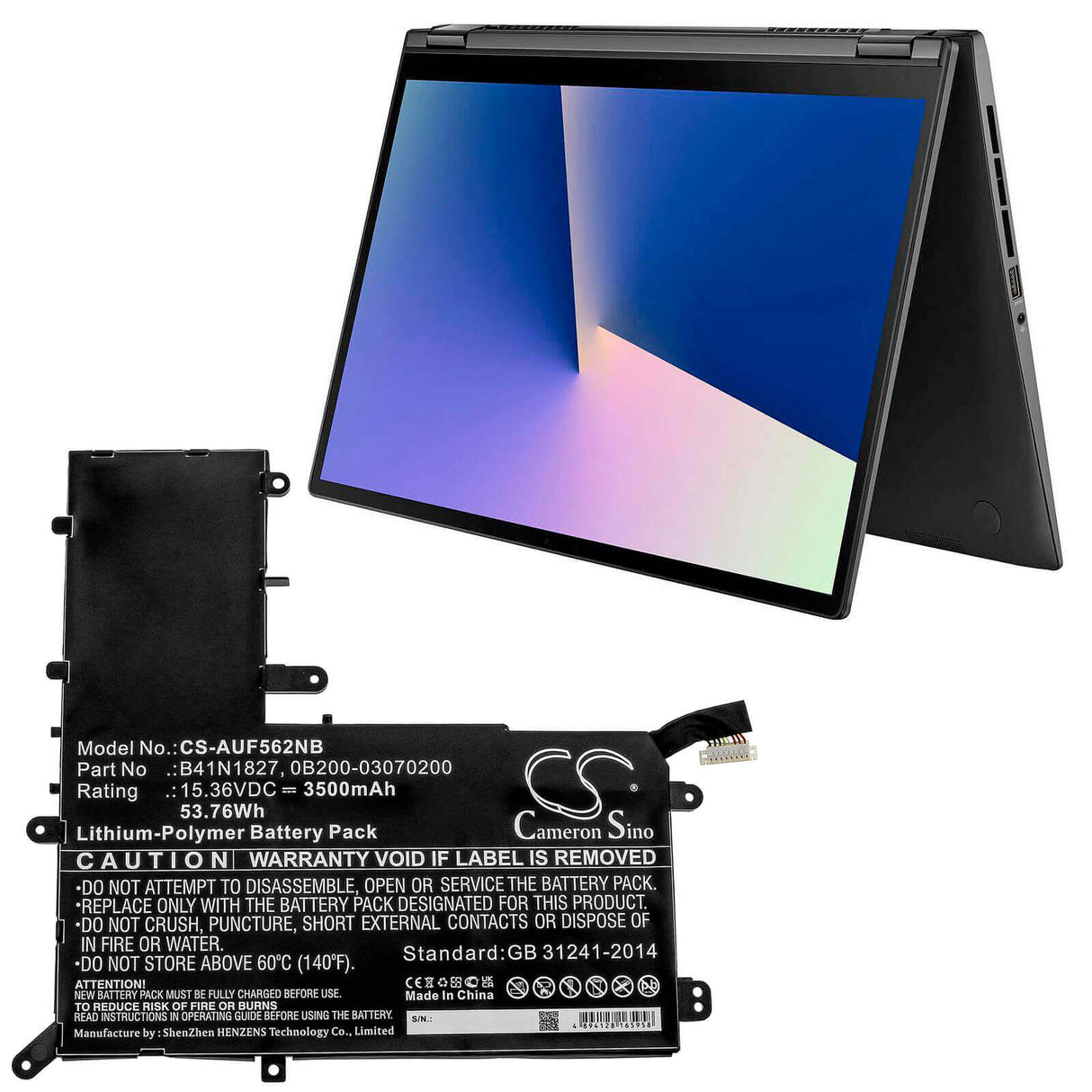 Battery For Asus, Ux562fa, Ux562fa-2g, Ux562fa-2s 15.36v, 3500mah - 53.76wh Notebook, Laptop Cameron Sino Technology Limited