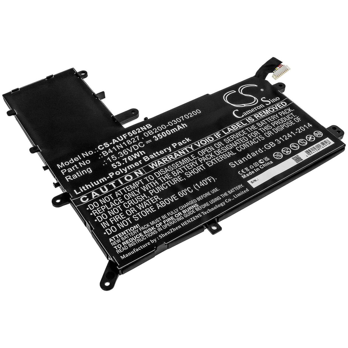 Battery For Asus, Ux562fa, Ux562fa-2g, Ux562fa-2s 15.36v, 3500mah - 53.76wh Notebook, Laptop Cameron Sino Technology Limited