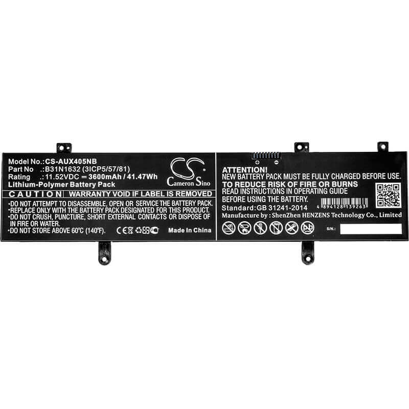 Battery For Asus, Vivobook 14, X405, X405ua 11.52v, 3600mah - 41.47wh Notebook, Laptop Cameron Sino Technology Limited