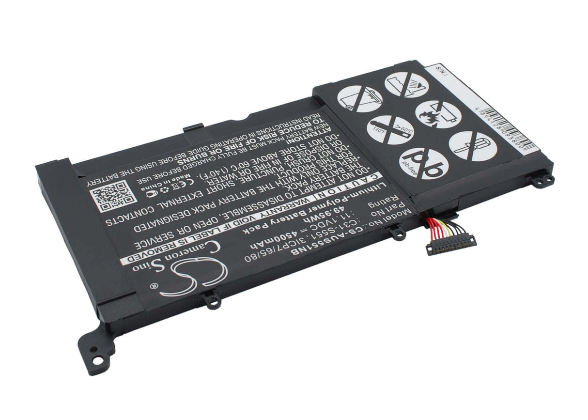 Battery For Asus Vivobook S551l, Vivobook S551la, Vivobook S551lb 11.1v, 4500mah - 49.95wh Notebook, Laptop Cameron Sino Technology Limited