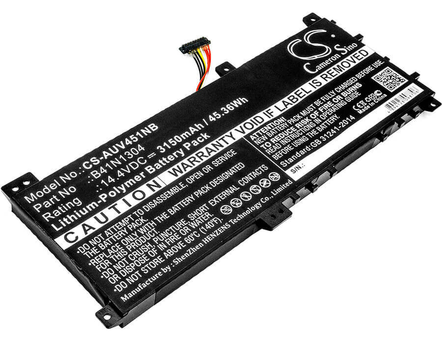 Battery For Asus, Vivobook V451la, Vivobook V451la-ds51t 14.4v, 3150mah - 45.36wh Notebook, Laptop Cameron Sino Technology Limited
