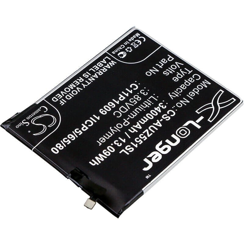 3.85V, Li-Polymer, 3400mAh, SmartPhone battery fits Asus, C11p1609 1icp5/65/80, X00dda, Z00dda, 13.09Wh Mobile, SmartPhone Cameron Sino Technology Limited (Smartphone)