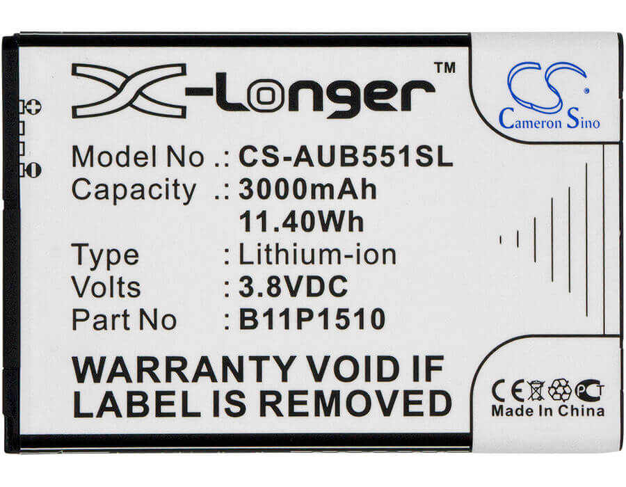 3.8V, Li-ion, 3000mAh, SmartPhone battery fits Asus, B11bj9c, X013db, Zenfone Go Tv, 11.4Wh Mobile, SmartPhone Cameron Sino Technology Limited (Smartphone)
