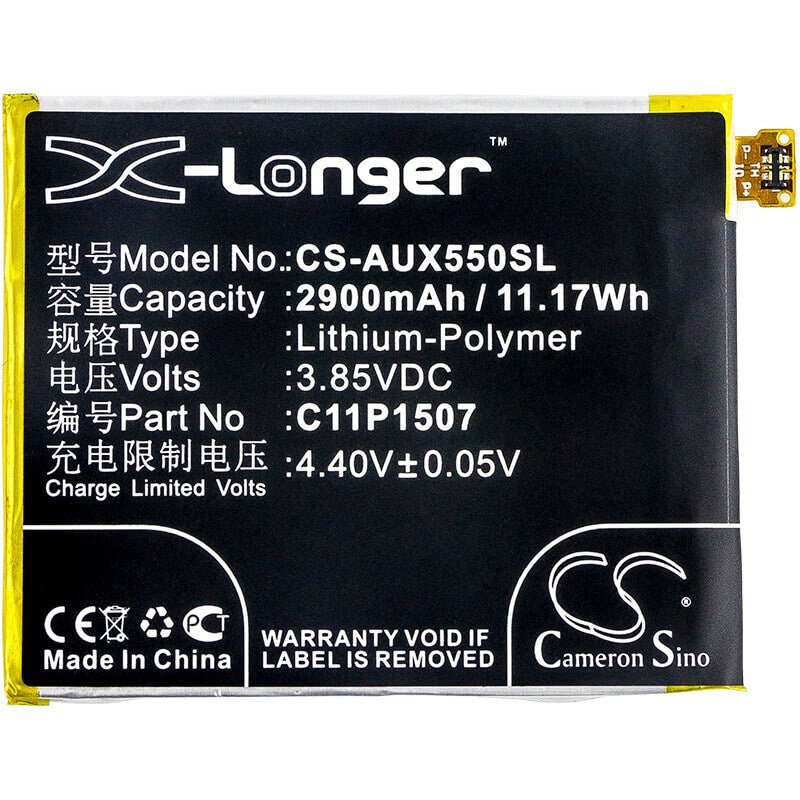 3,85V, Li-Polymère, 2900mAh, Batterie de smartphone compatible avec Asus, 0b200-01670100, X550, Zenfone Zoom, 11,17Wh Mobile, Smartphone Cameron Sino Technology Limited (Smartphone)