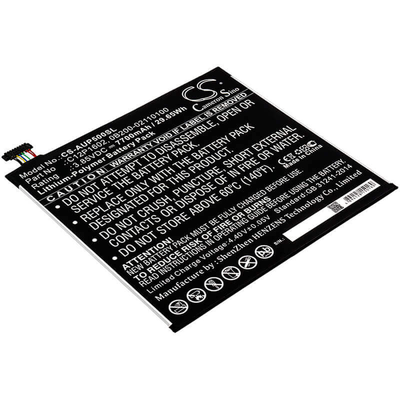 3.85V, Li-Polymer, 7700mAh, Tablet battery fits Asus, 0b200-02110100, Lcd Monitor M, Lcd Monitor X, 29.65Wh Tablet Cameron Sino Technology Limited