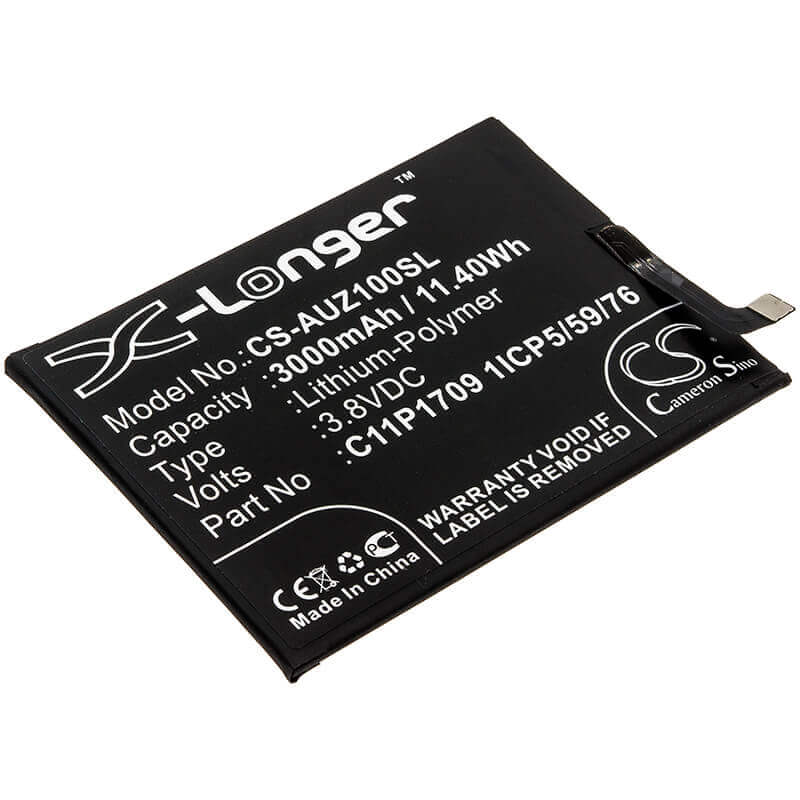 3,8V, Li-Polymer, 3000mAh, batterie de smartphone compatible Asus, C11p1709 1icp5/59/76, X00rd, Za550kl, 11,4Wh Mobile, Smartphone Cameron Sino Technology Limited (Smartphone)