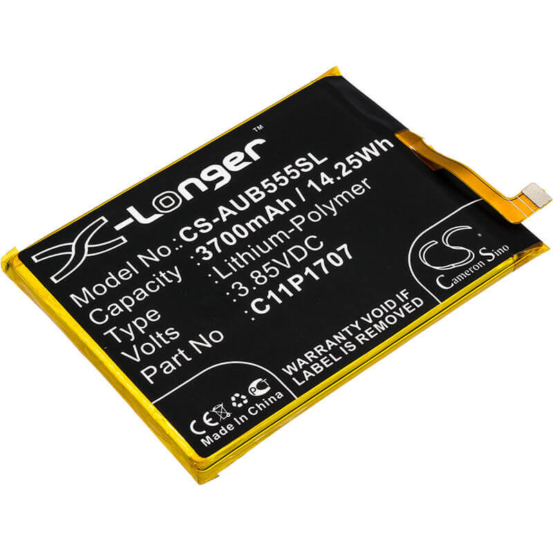 3.85V, Li-Polymer, 3700mAh, SmartPhone battery fits Asus, 0b200-02880000, Zb555kl, Zenfone Max M1, 14.25Wh Mobile, SmartPhone Cameron Sino Technology Limited (Smartphone)