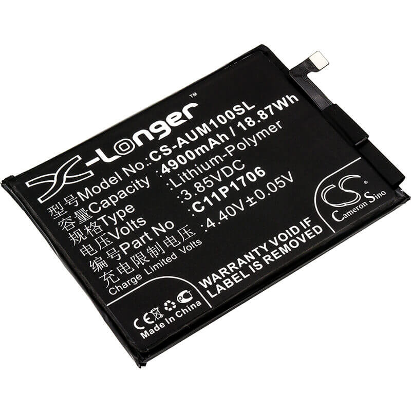 3.85V, Li-Polymer, 4900mAh, SmartPhone battery fits Asus, 0b200-02870200, Zb602kl, Zenfone Max Pro M1, 18.87Wh Mobile, SmartPhone Cameron Sino Technology Limited (Smartphone)