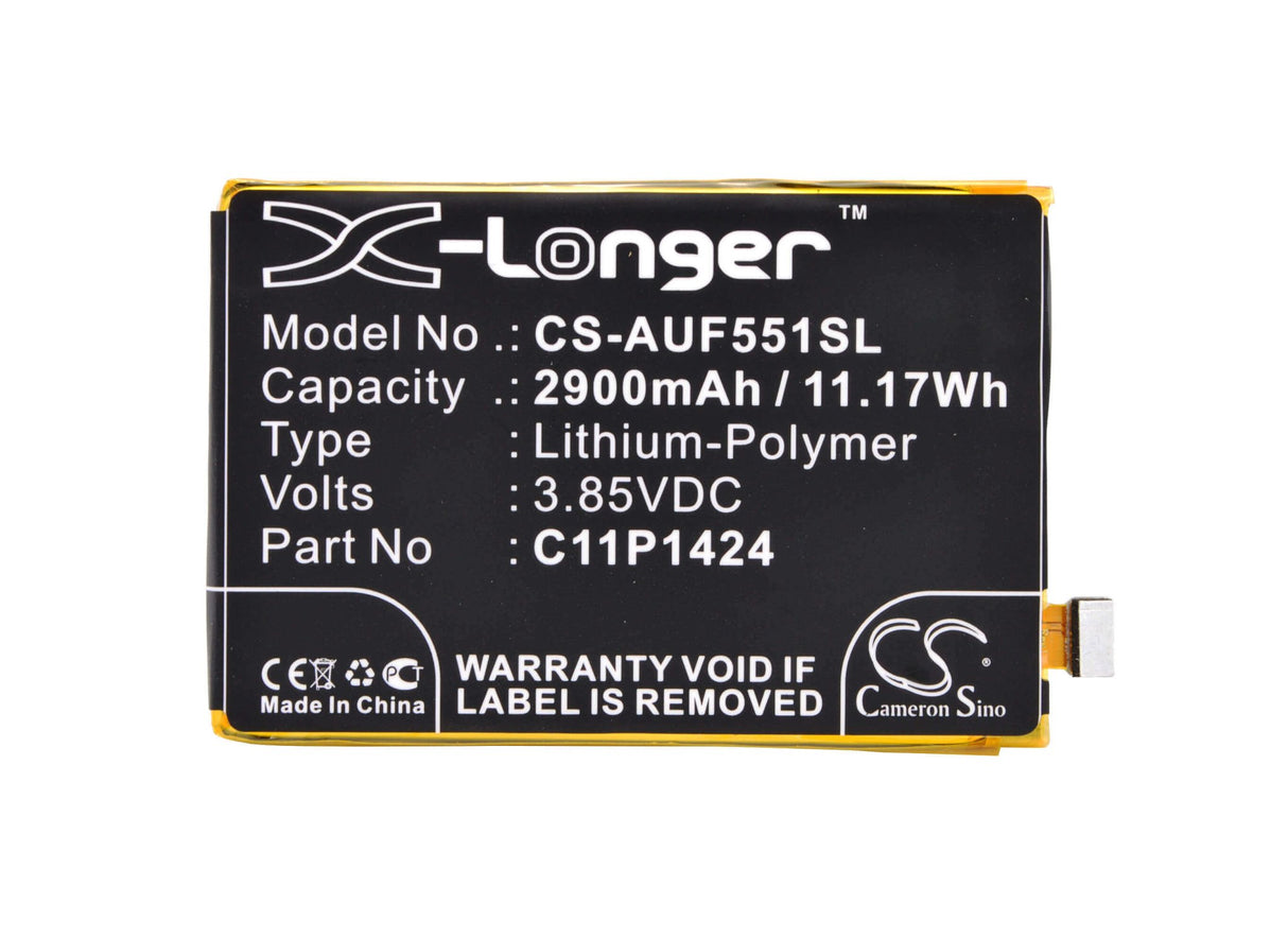 3.85V, Li-Polymer, 2900mAh, SmartPhone battery fits Asus, C11p1423, Z008d, Z00ad, 11.17Wh Mobile, SmartPhone Cameron Sino Technology Limited (Smartphone)