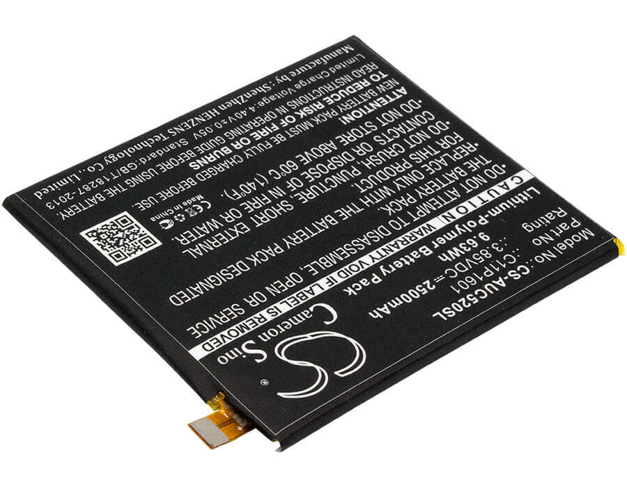 3.85V, Li-Polymer, 2500mAh, SmartPhone battery fits Asus, 0b200-02160000, Ze520kl, Zenfone 3 5.2, 9.63Wh Mobile, SmartPhone Cameron Sino Technology Limited (Smartphone)
