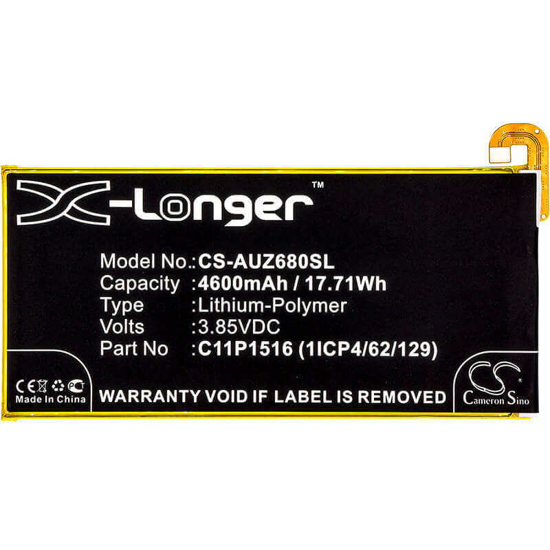 3.85V, Li-Polymer, 4600mAh, SmartPhone battery fits Asus, 0b200-02060000, Zenfone 3 Ultra, Zenfone 3 Ultra Dual Sim, 17.71Wh Mobile, SmartPhone Cameron Sino Technology Limited (Smartphone)