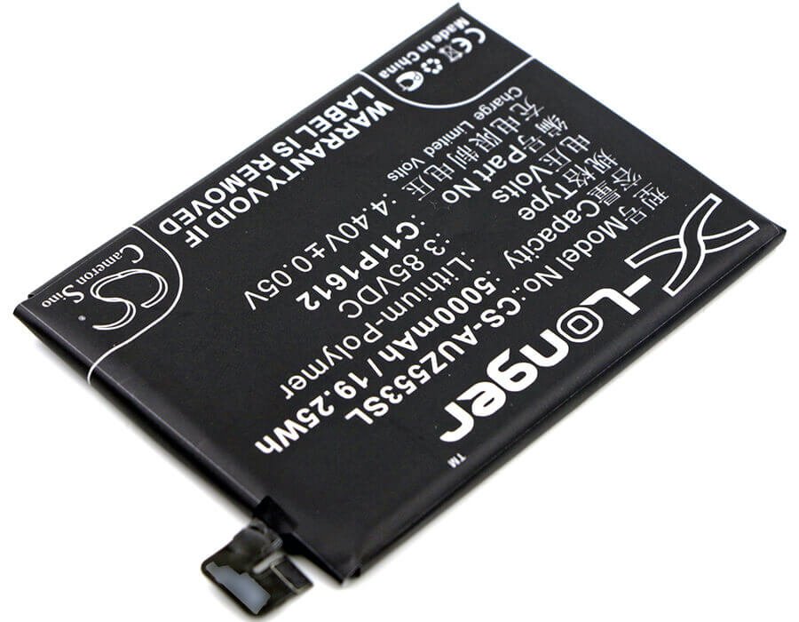 3.85V, Li-Polymer, 5000mAh, SmartPhone battery fits Asus, C11p1612, Ze553kl, Zenfone 3 Zoom, 19.25Wh Mobile, SmartPhone Cameron Sino Technology Limited (Smartphone)