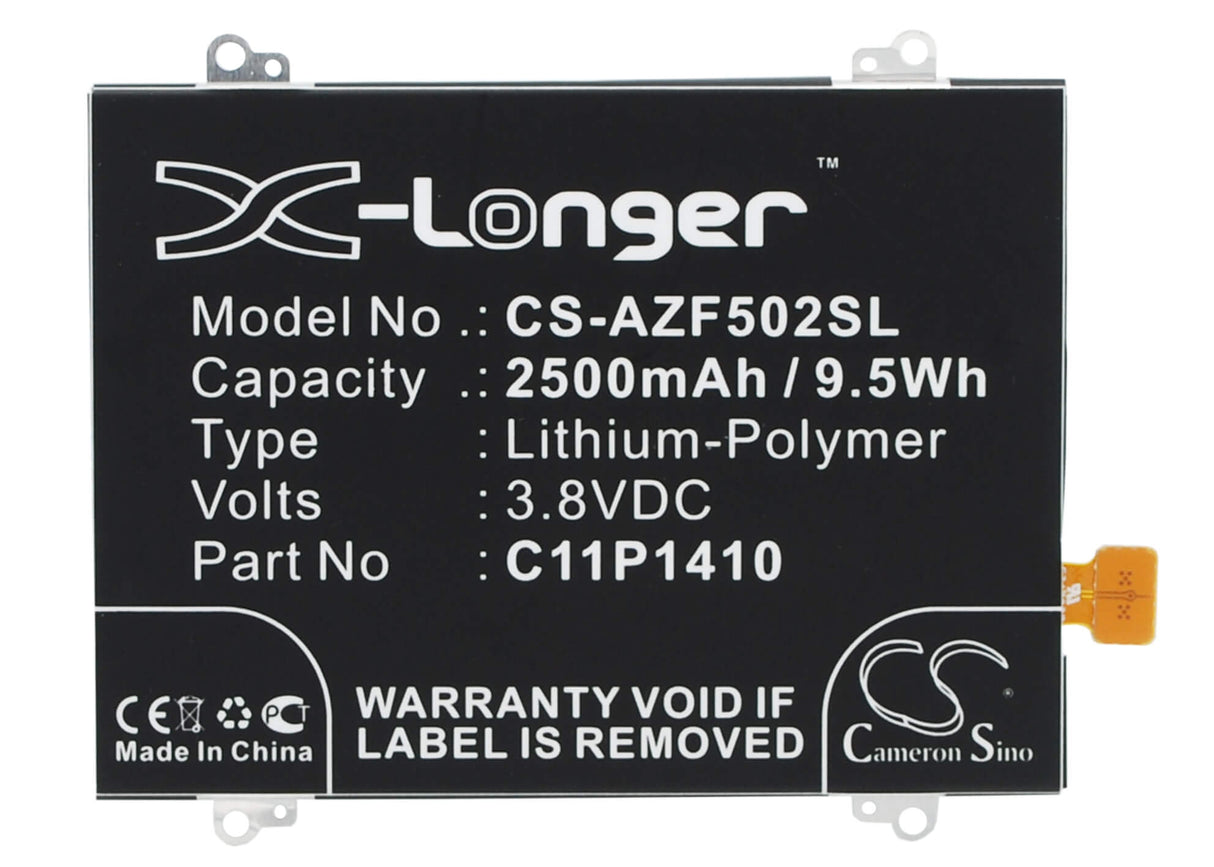 3.8V, Li-Polymer, 2500mAh, SmartPhone battery fits Asus, 0b200-01210100, Zenfone 5 A502cg, Zenfone 5 Lite, 9.5Wh Mobile, SmartPhone Cameron Sino Technology Limited (Smartphone)