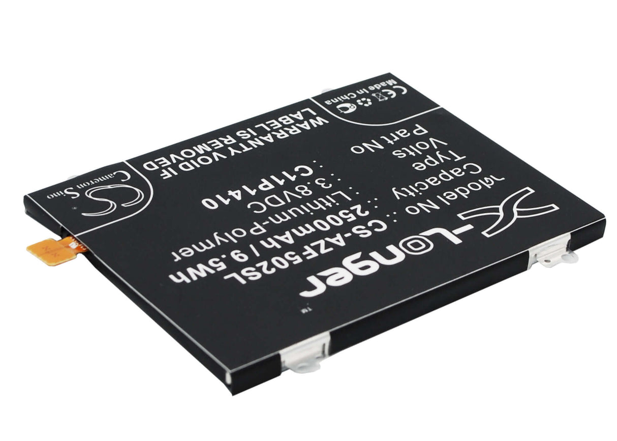 3.8V, Li-Polymer, 2500mAh, SmartPhone battery fits Asus, 0b200-01210100, Zenfone 5 A502cg, Zenfone 5 Lite, 9.5Wh Mobile, SmartPhone Cameron Sino Technology Limited (Smartphone)