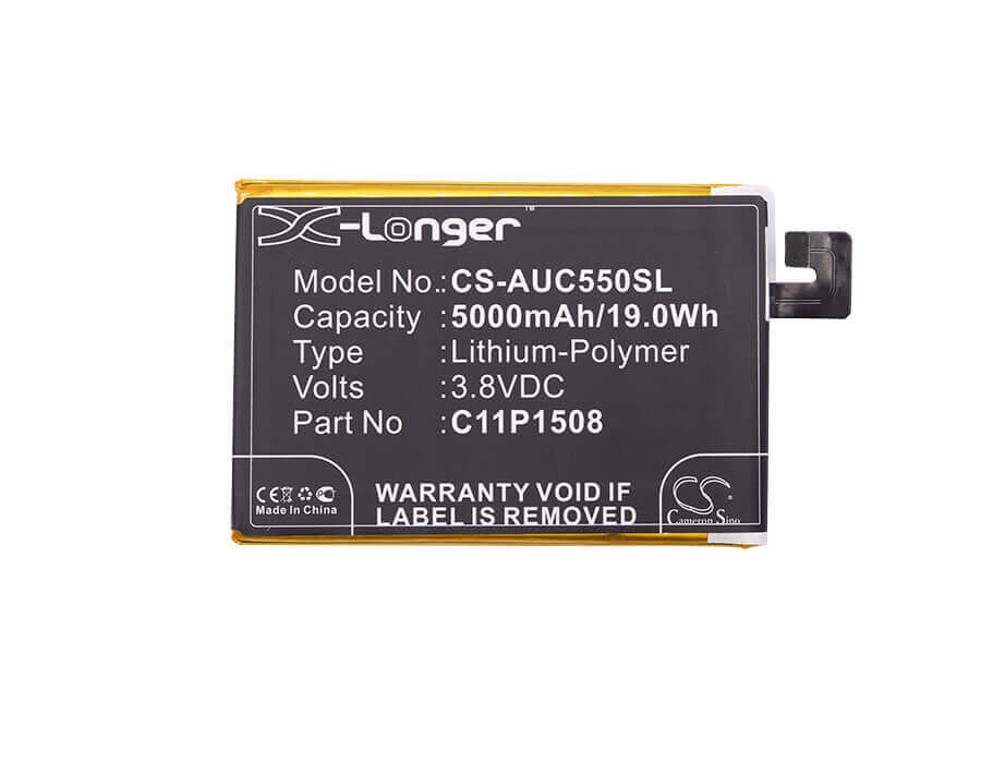 3.8V, Li-Polymer, 5000mAh, SmartPhone battery fits Asus, C11p1508, Z010ad, Z010d, 19Wh Mobile, SmartPhone Cameron Sino Technology Limited (Smartphone)