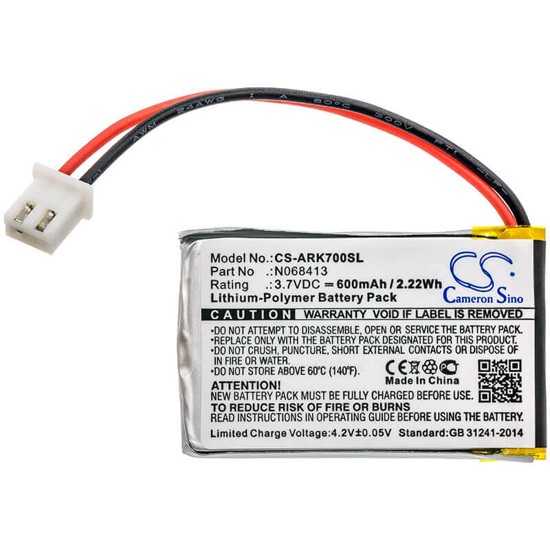 3,7V, Li-Polymer, 600mAh, batterie GPS compatible Atrack, N068413, Ak7 Gps, Ak7 Gps Tracker, 2,22Wh GPS, Navigator Cameron Sino Technology Limited