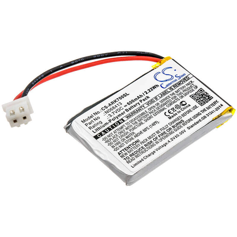 3,7V, Li-Polymer, 600mAh, batterie GPS compatible Atrack, N068413, Ak7 Gps, Ak7 Gps Tracker, 2,22Wh GPS, Navigator Cameron Sino Technology Limited