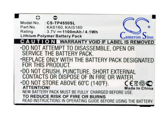 3.7V, Li-Polymer, 1100mAh, SmartPhone battery fits Vodafone, O2, T-mobile, At&t, Htc, 35h00086-00m, 8900, 8925 Tilt, 4.07Wh Mobile, SmartPhone Cameron Sino Technology Limited (Smartphone)