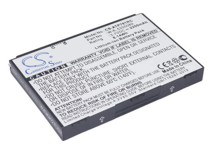 3.7V, Li-ion, 2200mAh, Hotspot battery fits Netgear, At&t, 5200080, Aircard 781s, Unite Pro, 8.14Wh Hotspot Cameron Sino Technology Limited