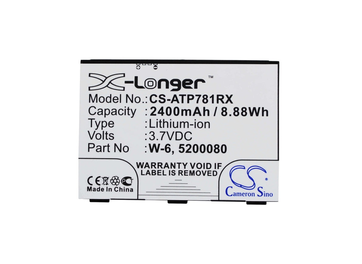 3.7V, Li-ion, 2400mAh, Hotspot battery fits Netgear, At&t, 5200080, Aircard 781s, Unite Pro, 8.88Wh Hotspot Cameron Sino Technology Limited