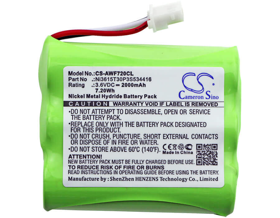 3.6V, Ni-MH, 2000mAh, Cordless Phone battery fits At&t, Ni3615t30p3s534416, Wf720, 7.2Wh Cordless Phone Cameron Sino Technology Limited (Cordless Phone)