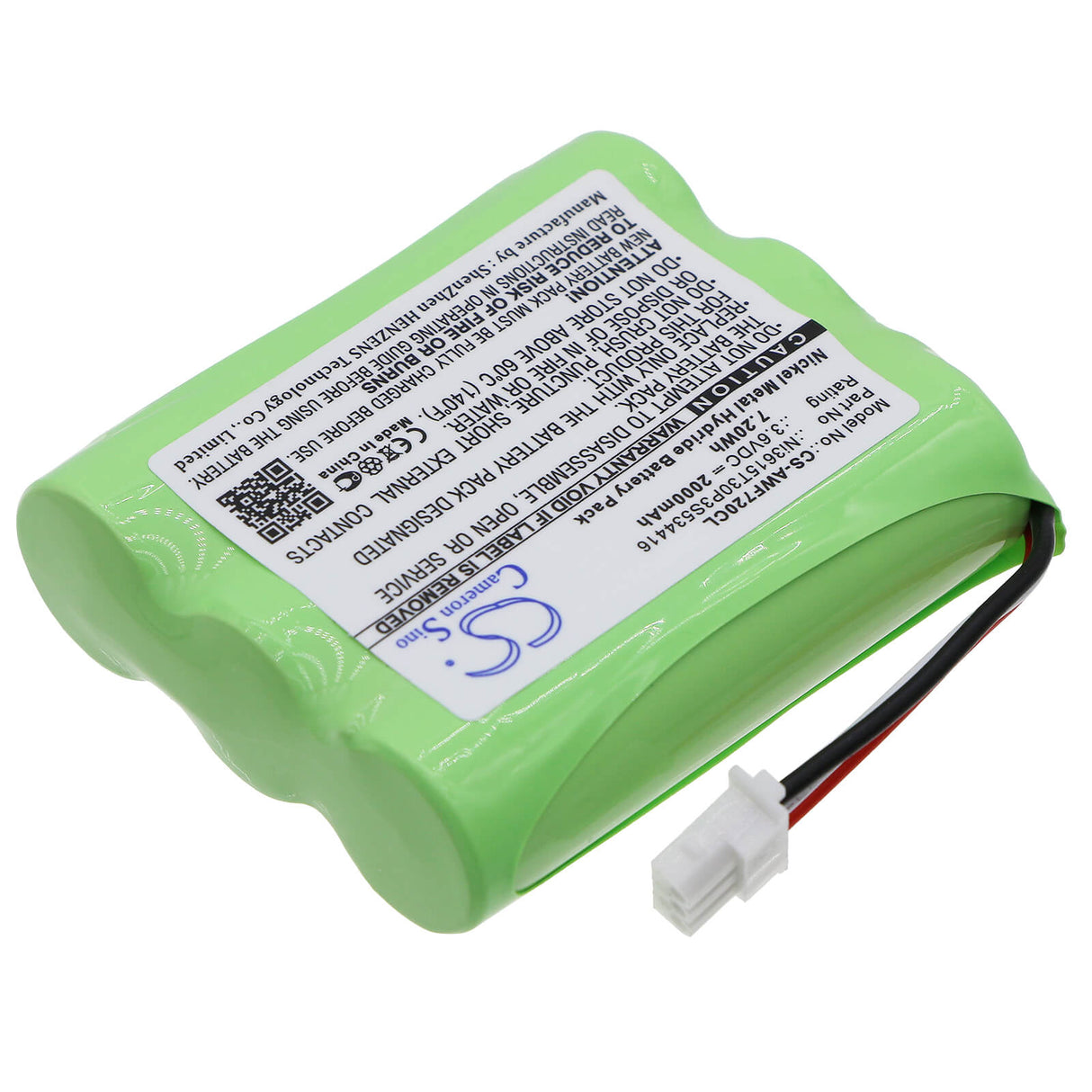 3.6V, Ni-MH, 2000mAh, Cordless Phone battery fits At&t, Ni3615t30p3s534416, Wf720, 7.2Wh Cordless Phone Cameron Sino Technology Limited (Cordless Phone)