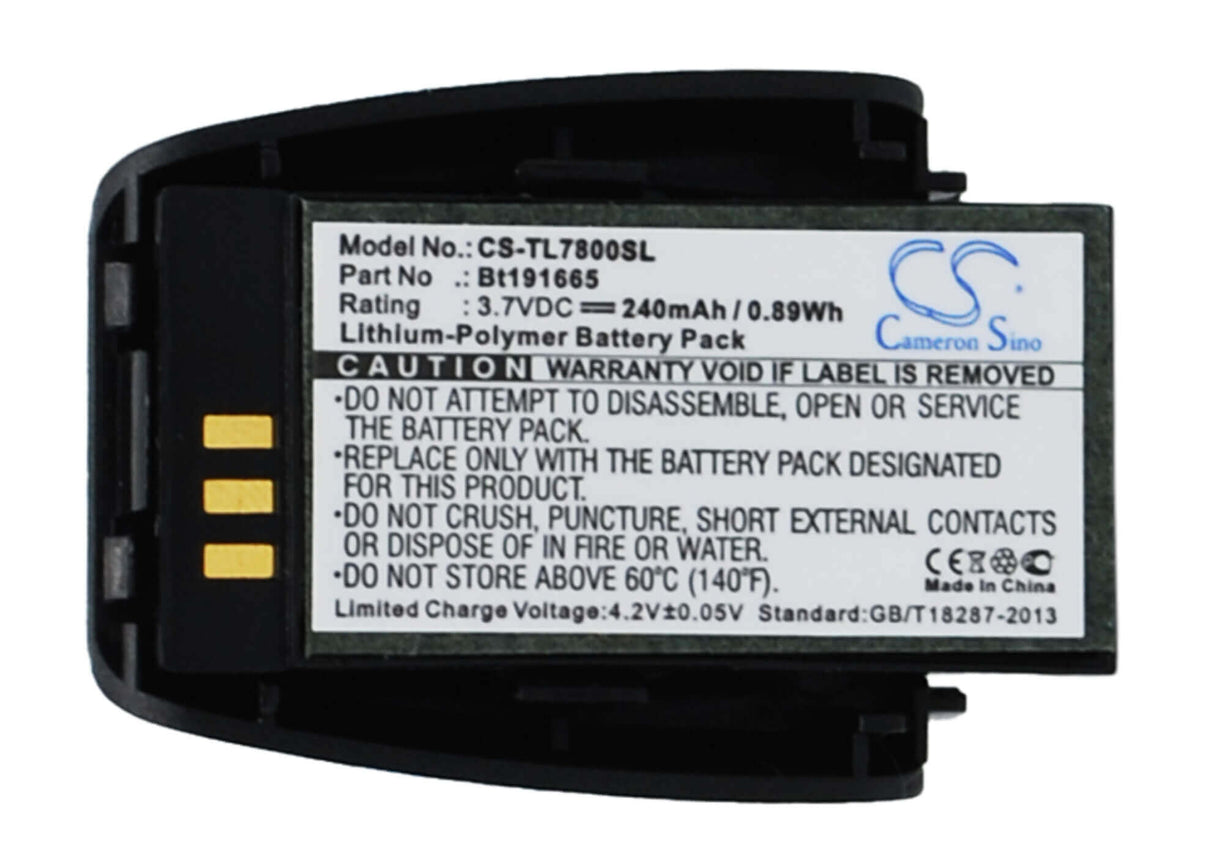 3.7V, Li-Polymer, 240mAh, Headset battery fits V Tech, Plantronics, At&t, Bt191665, Sb3014, Tl7800, 0.89Wh Wireless Headset Cameron Sino Technology Limited